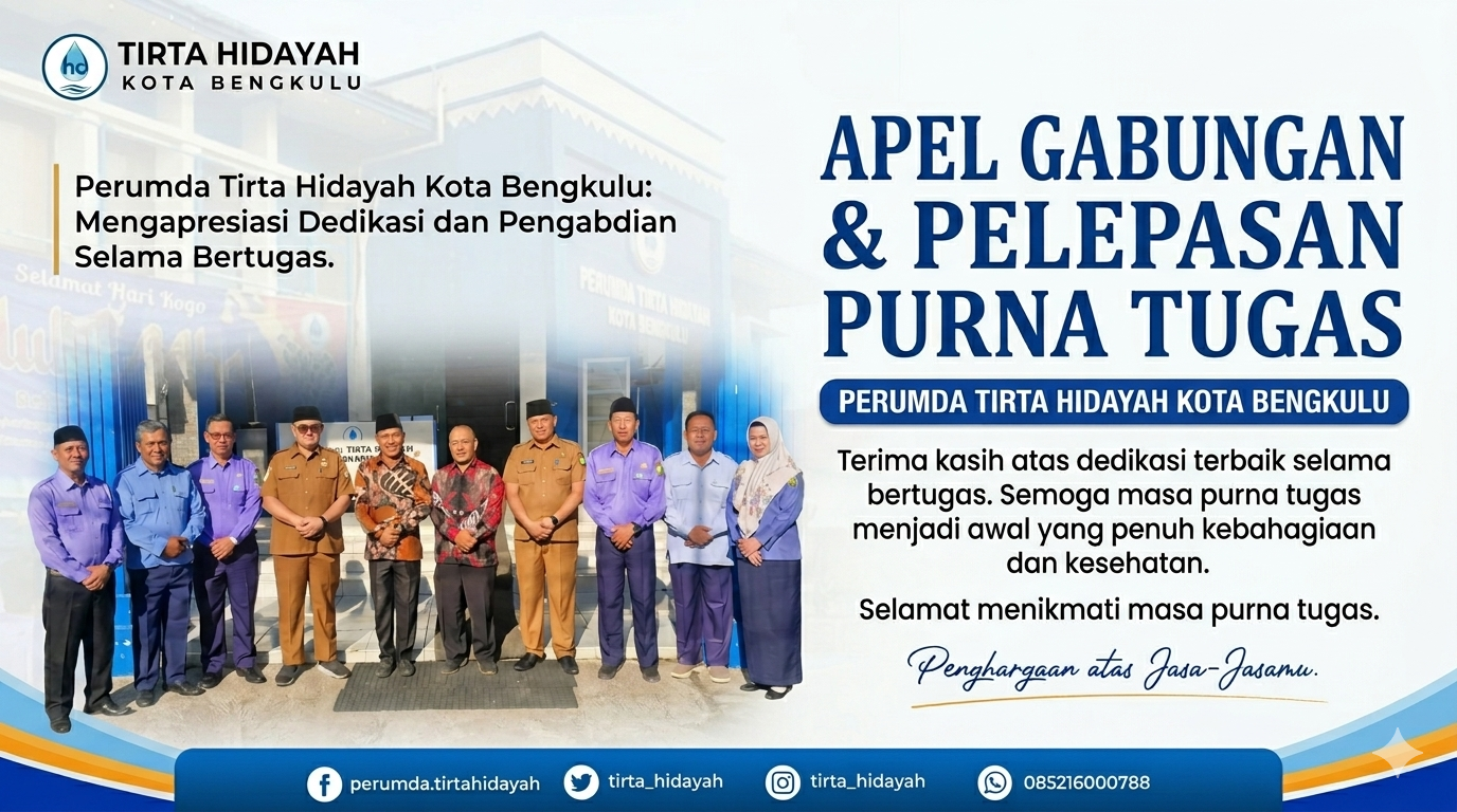 Perumda Tirta Hidayah Gelar Apel Gabungan Sekaligus Lepas Dua Karyawan Purna Tugas
